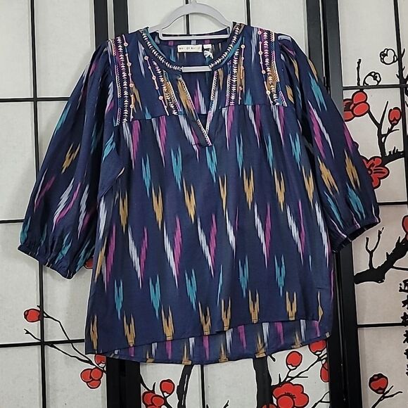Roller Rabbit Michi Ikat Embroidered Top - Picture 1 of 7